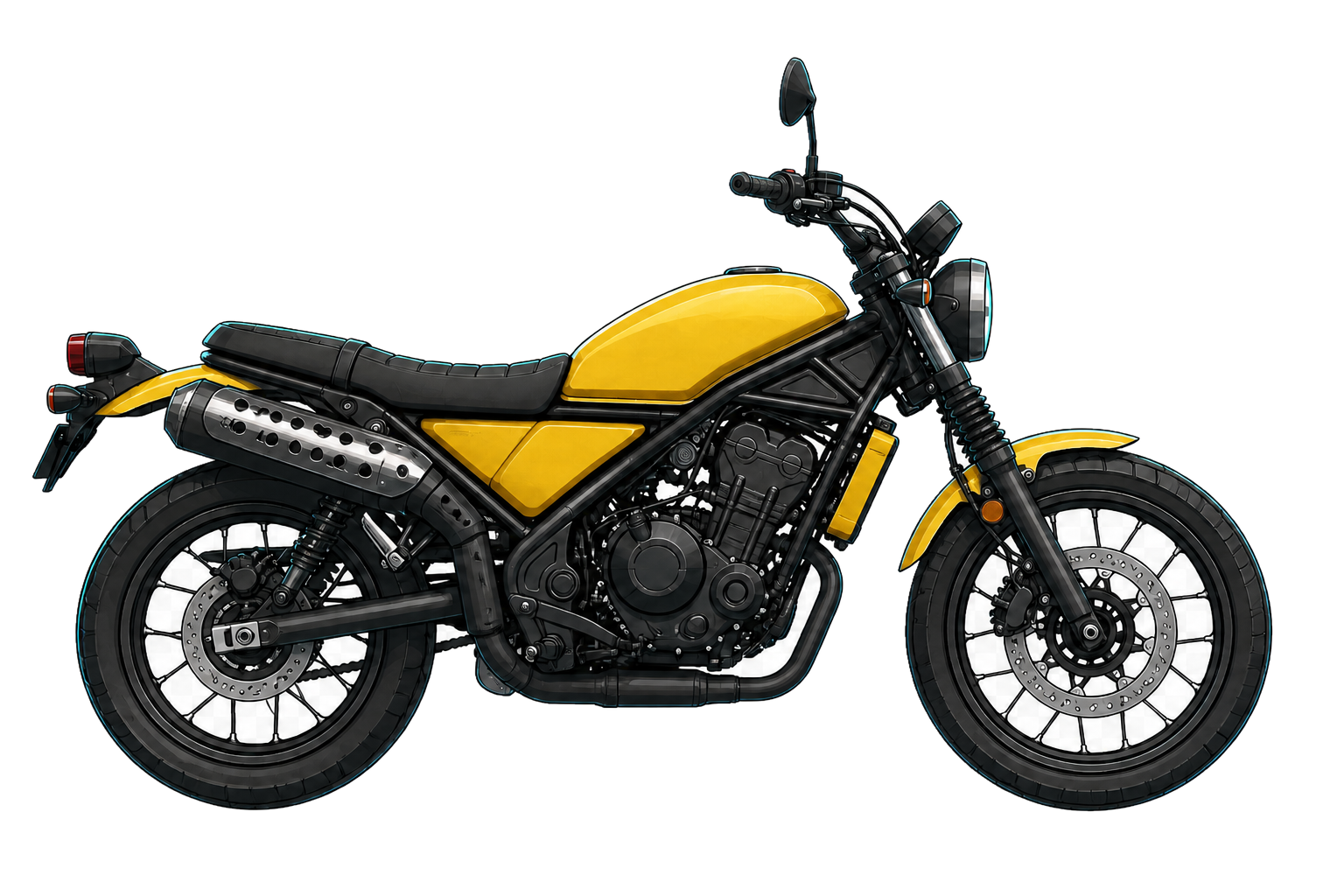 CL250 パールダスクイエローを参考にした非公式イラスト