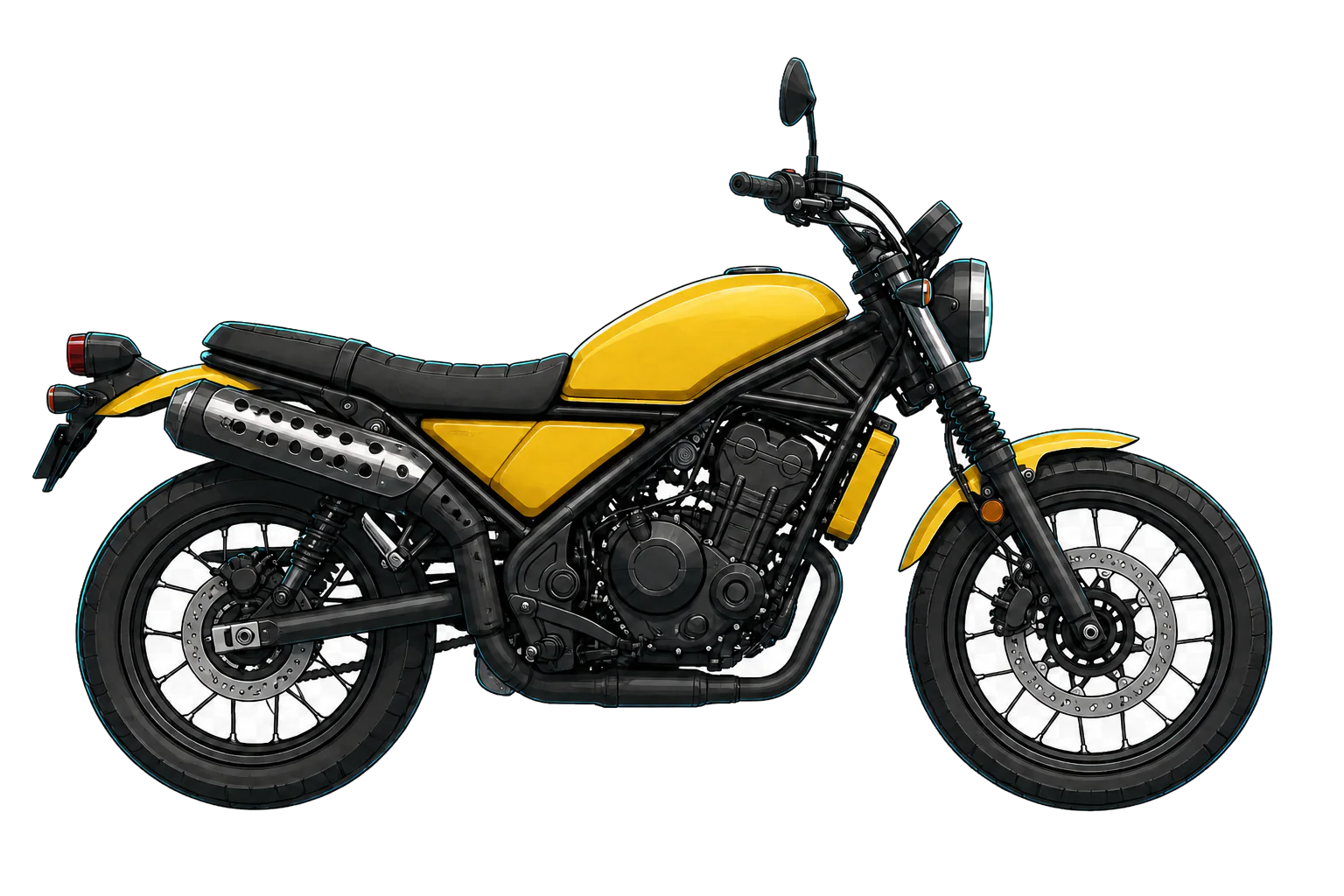 CL250 パールダスクイエローを参考にした非公式イラスト