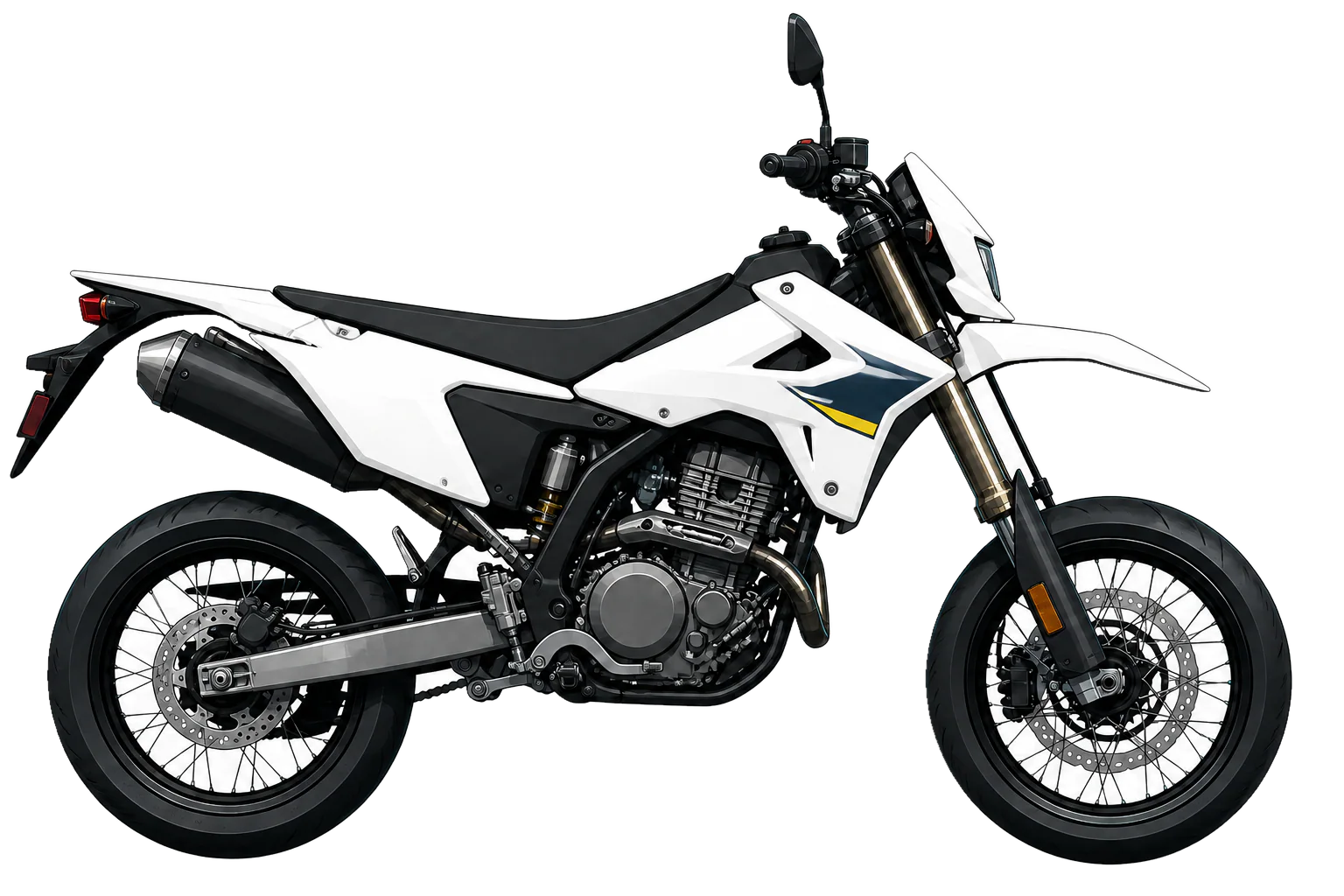 DR-Z4SM ソリッドスペシャルホワイトNo.2を参考にした非公式イラスト