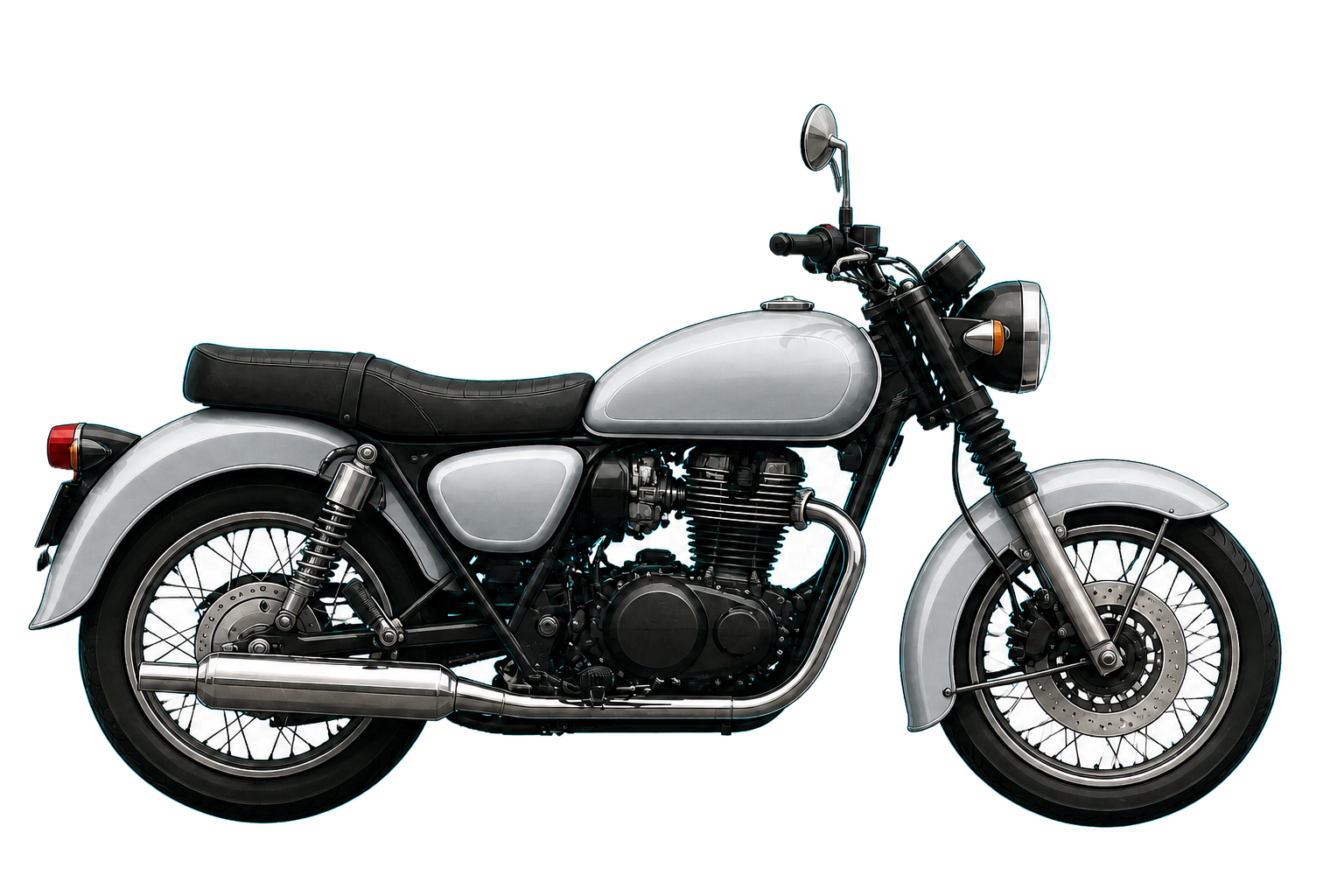 GB350 C マットビュレットシルバーを参考にした非公式イラスト