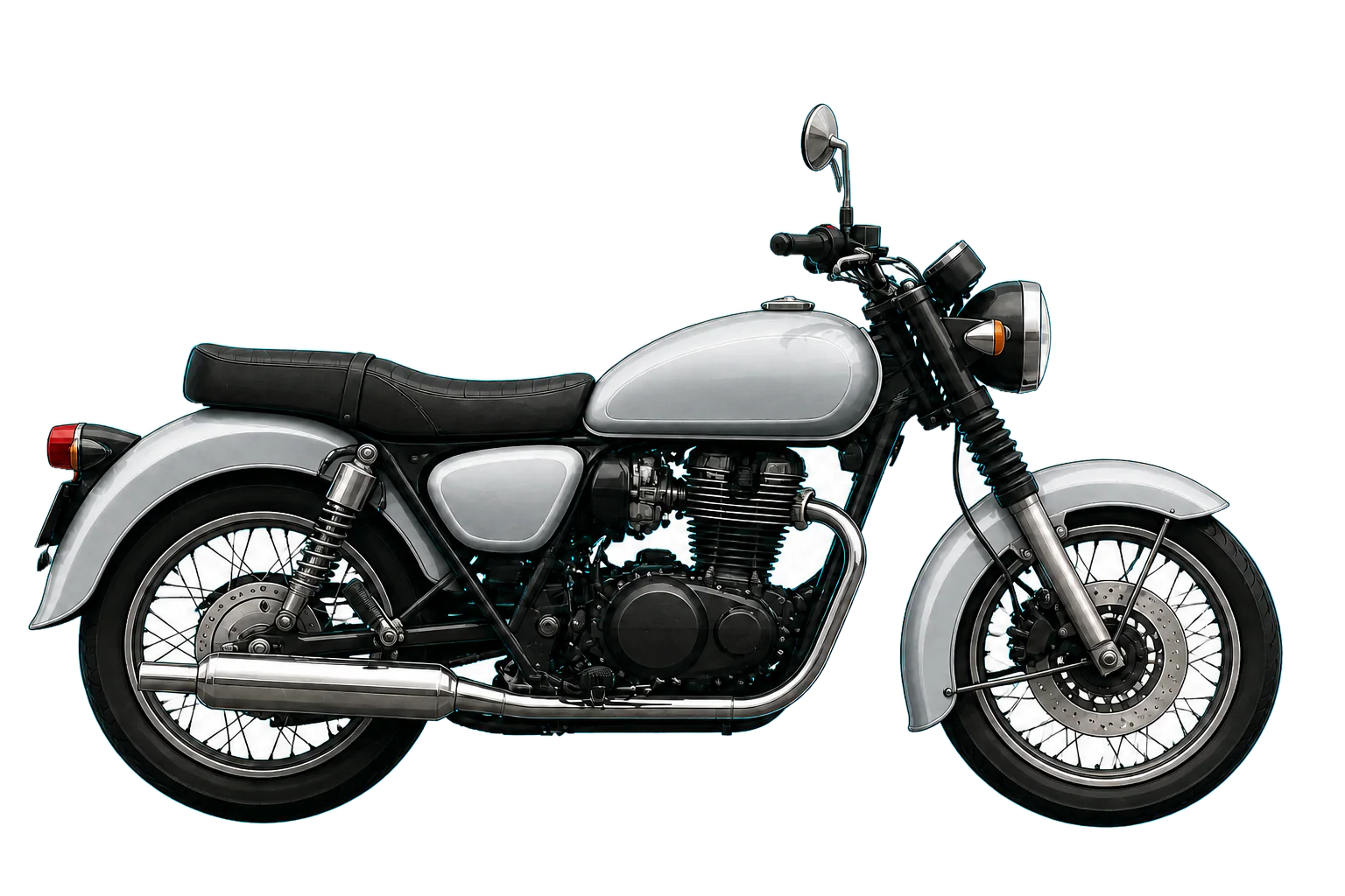 GB350 C マットビュレットシルバーを参考にした非公式イラスト