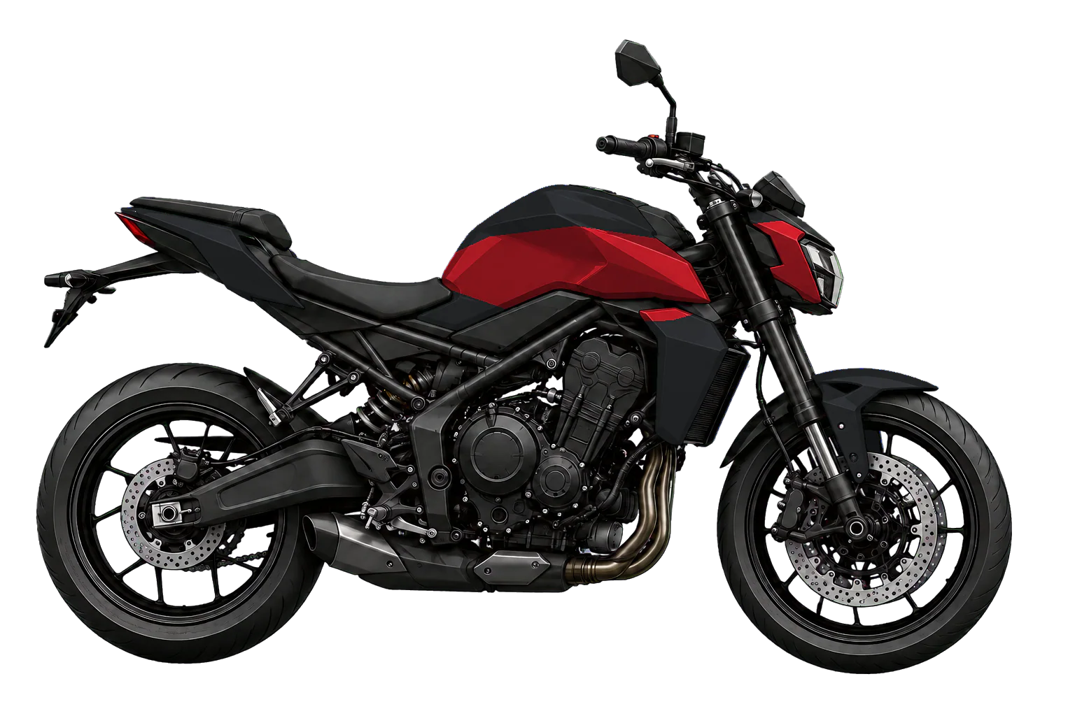GSX-8S キャンディダーリングレッド／マットブラックメタリックNo.2（BNR）を参考にした非公式イラスト