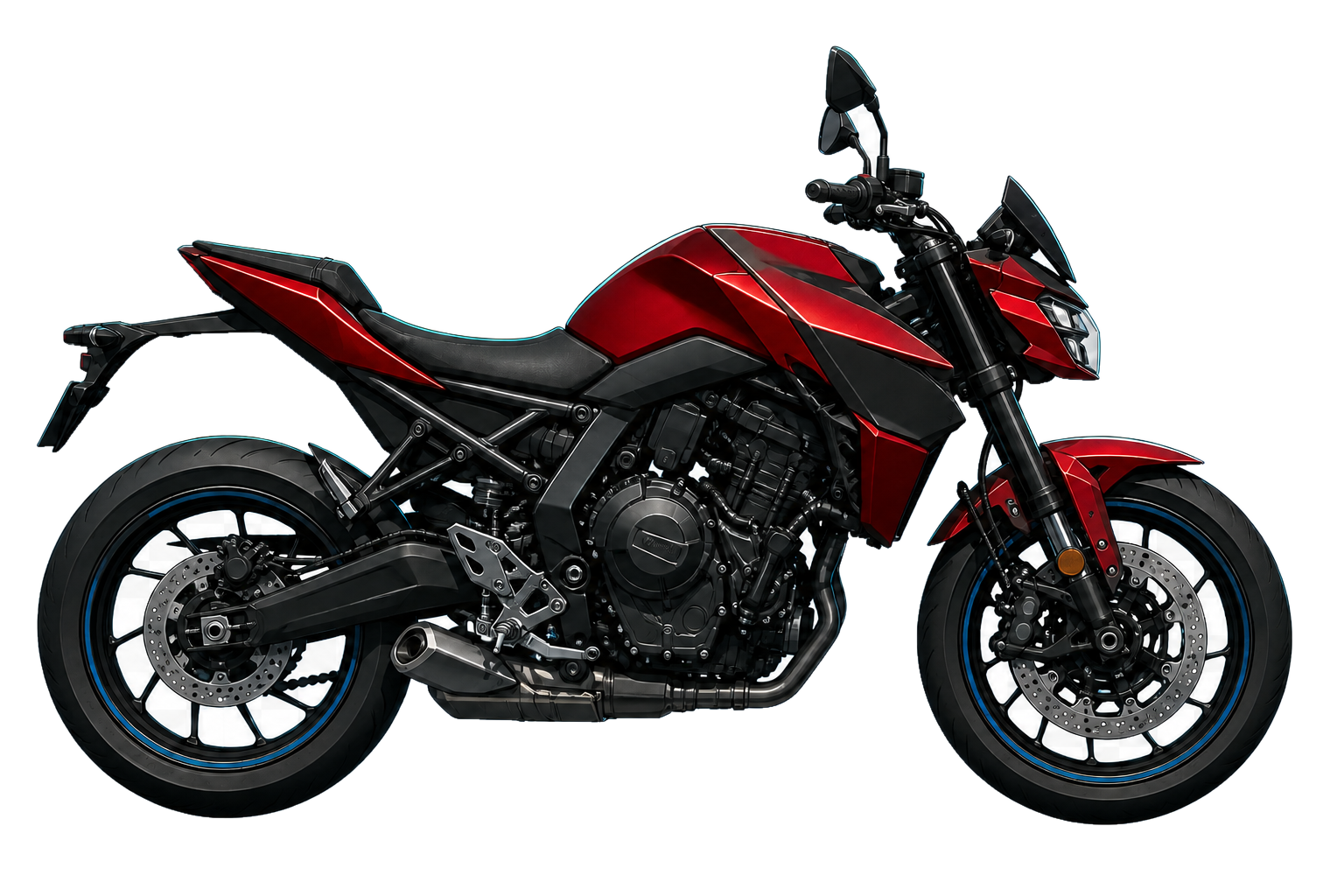 GSX-8S キャンディダーリングレッド／マットブラックメタリックNo.2（BNR）を参考にした非公式イラスト