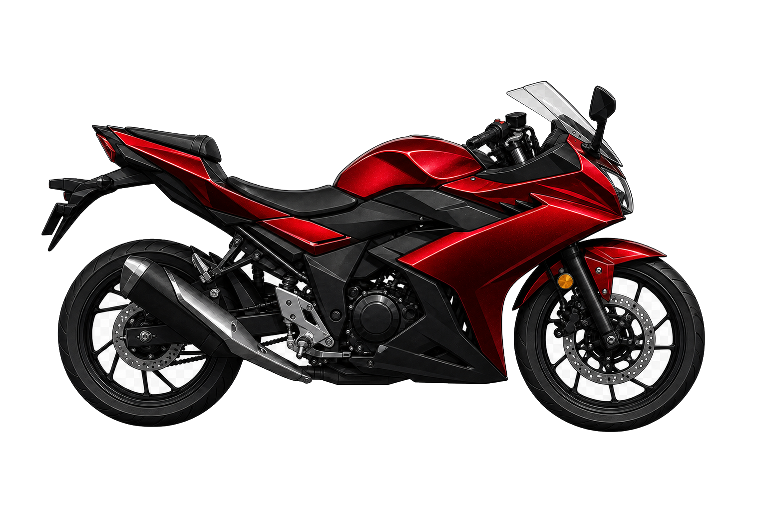 GSX250R ダイヤモンドレッドメタリック／パールネブラーブラックを参考にした非公式イラスト