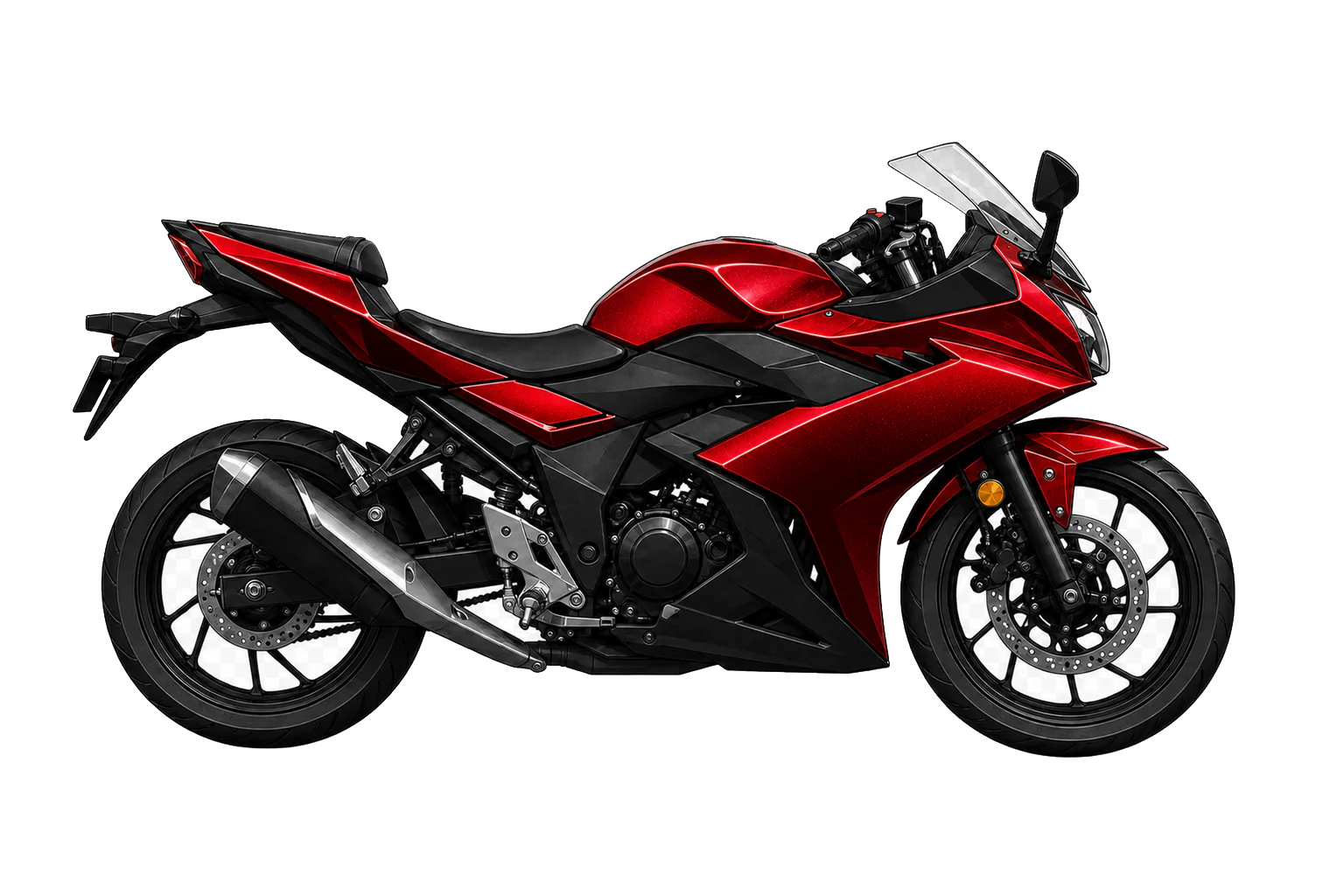 GSX250R ダイヤモンドレッドメタリック/パールネブラーブラックを参考にした非公式イラスト