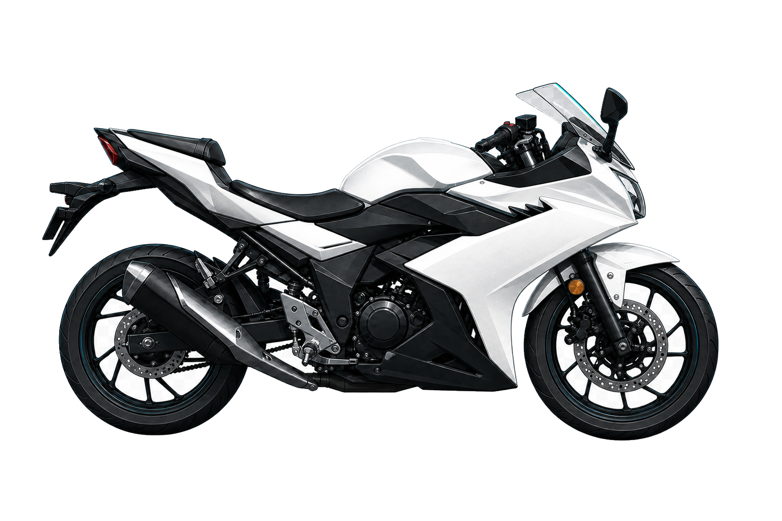 GSX250R パールグレッシャーホワイトNo.2を参考にした非公式イラスト