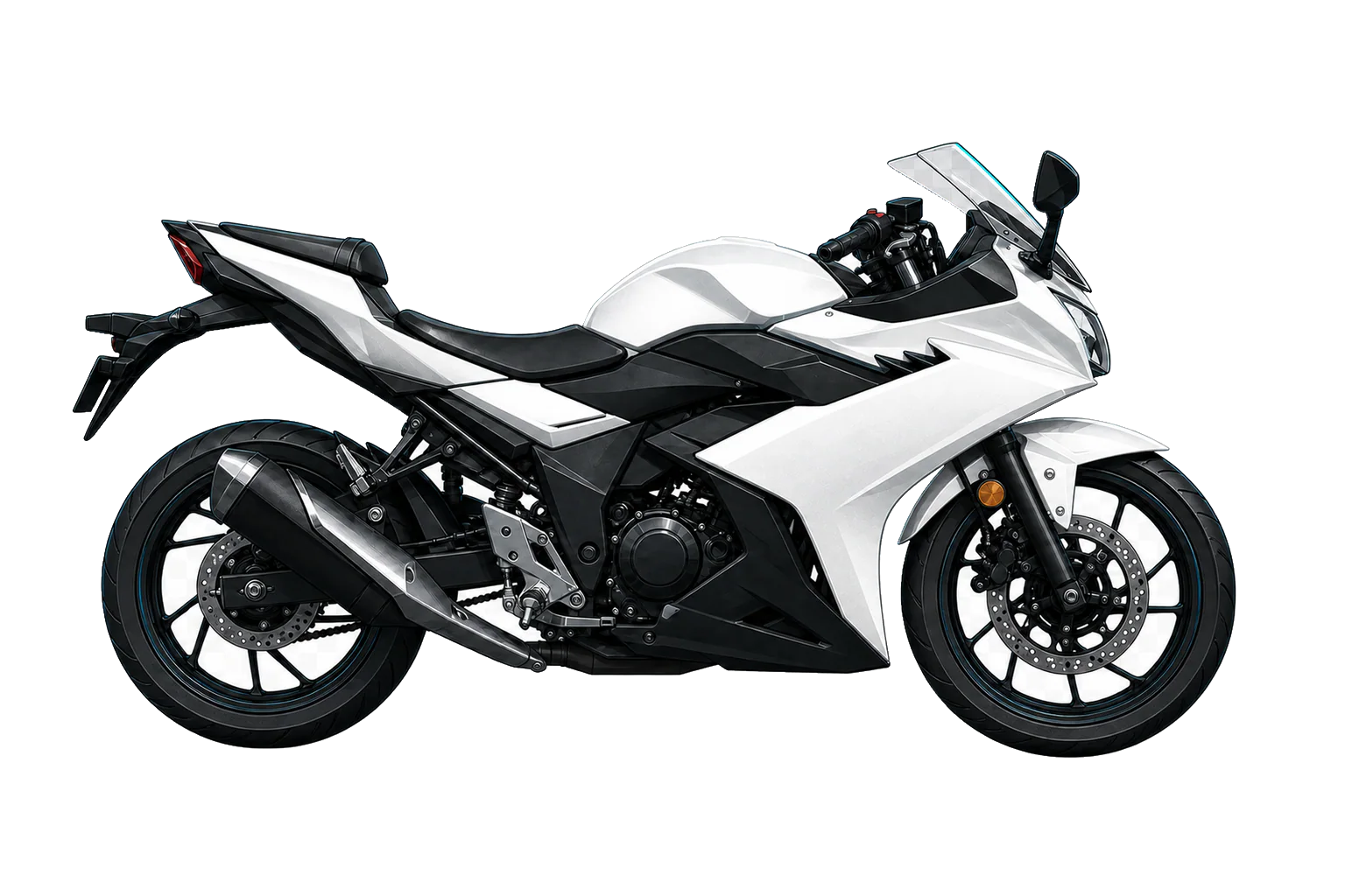 GSX250R パールグレッシャーホワイトNo.2を参考にした非公式イラスト