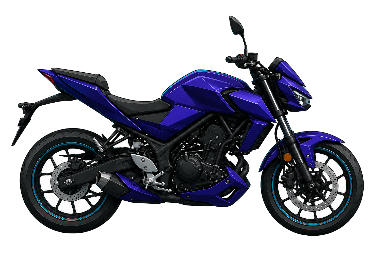 MT-03 ディープパープリッシュブルーメタリックCを参考にした非公式イラスト