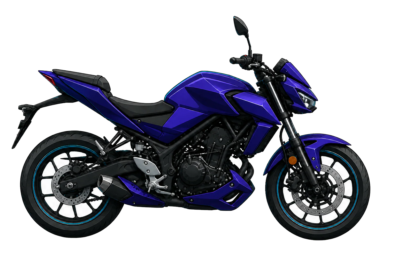 MT-03 ディープパープリッシュブルーメタリックCを参考にした非公式イラスト