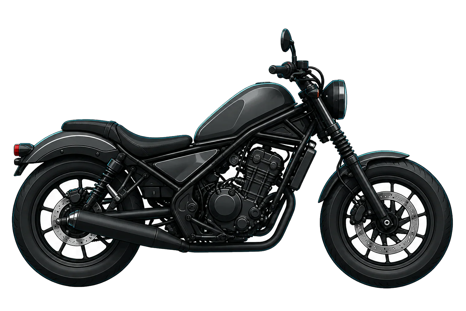 クルーザーの代表例：Honda Rebel 250の外観イメージ