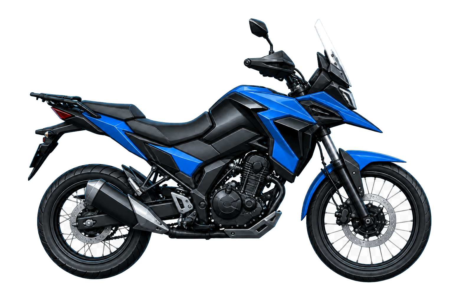 V-STROM 250SX パールフレッシュブルー / グラススパークルブラック（DB5）を参考にした非公式イラスト