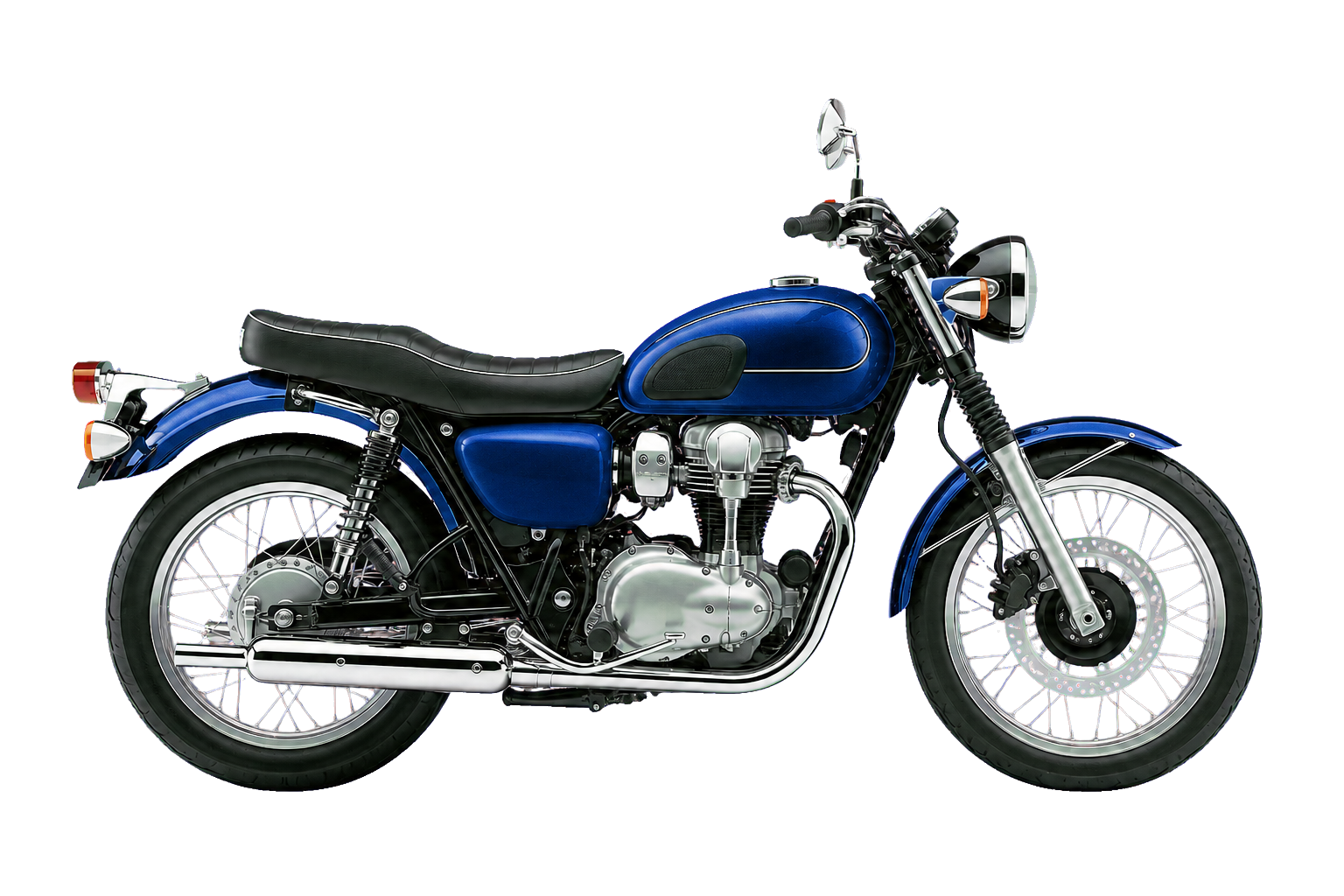 W800 メタリックディープブルーを参考にした非公式イラスト