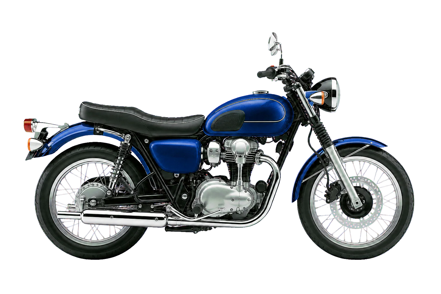 W800 メタリックディープブルーを参考にした非公式イラスト