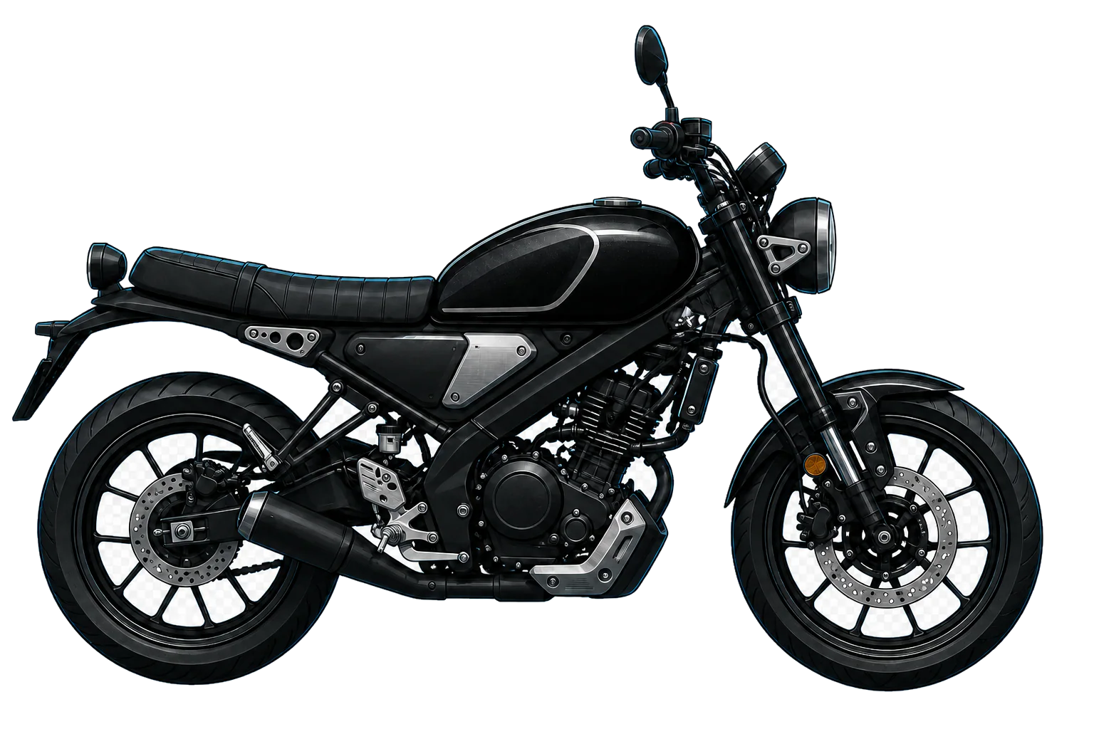 XSR125 ブラックメタリック12を参考にした非公式イラスト