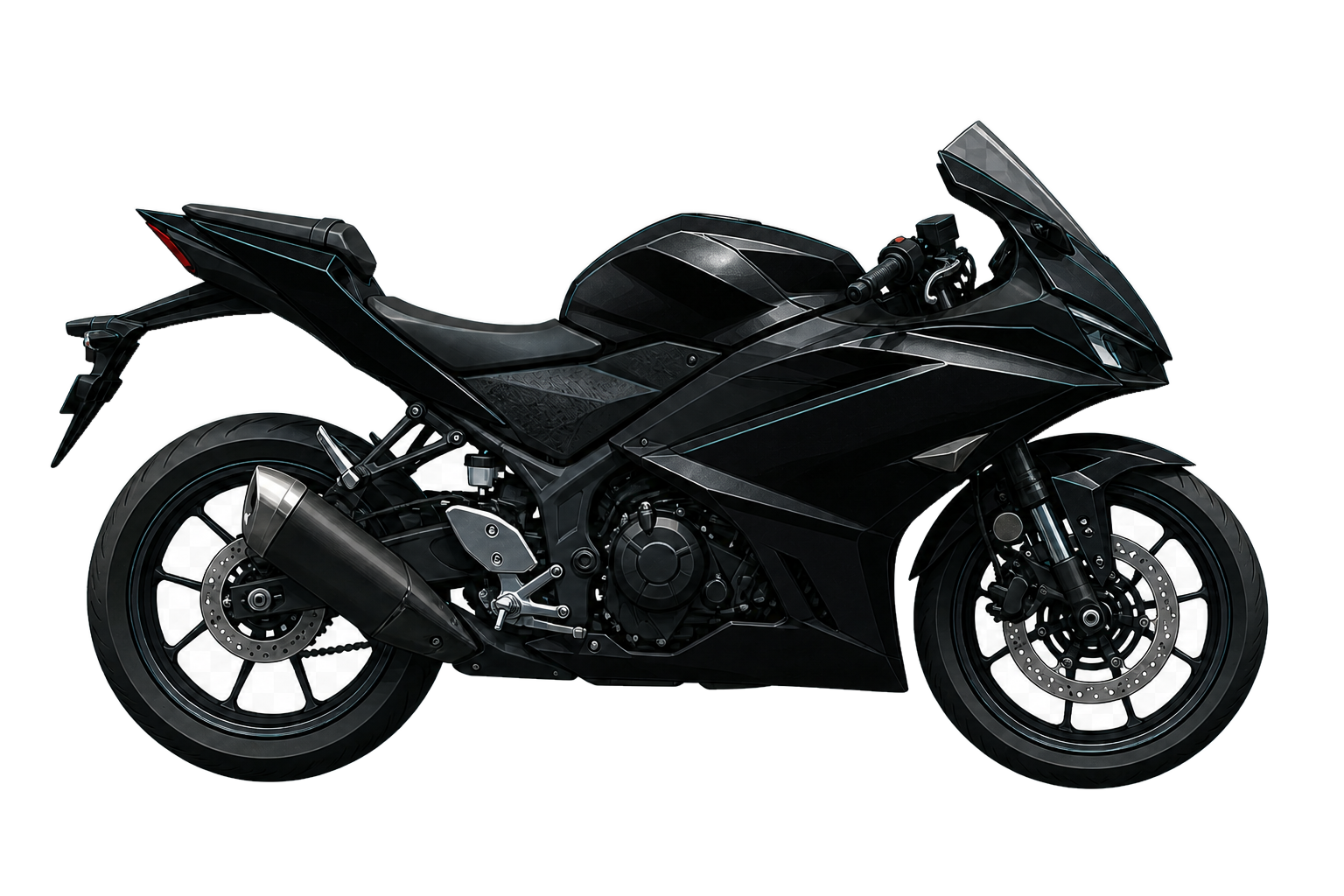 YZF-R25 ブラックメタリック12を参考にした非公式イラスト