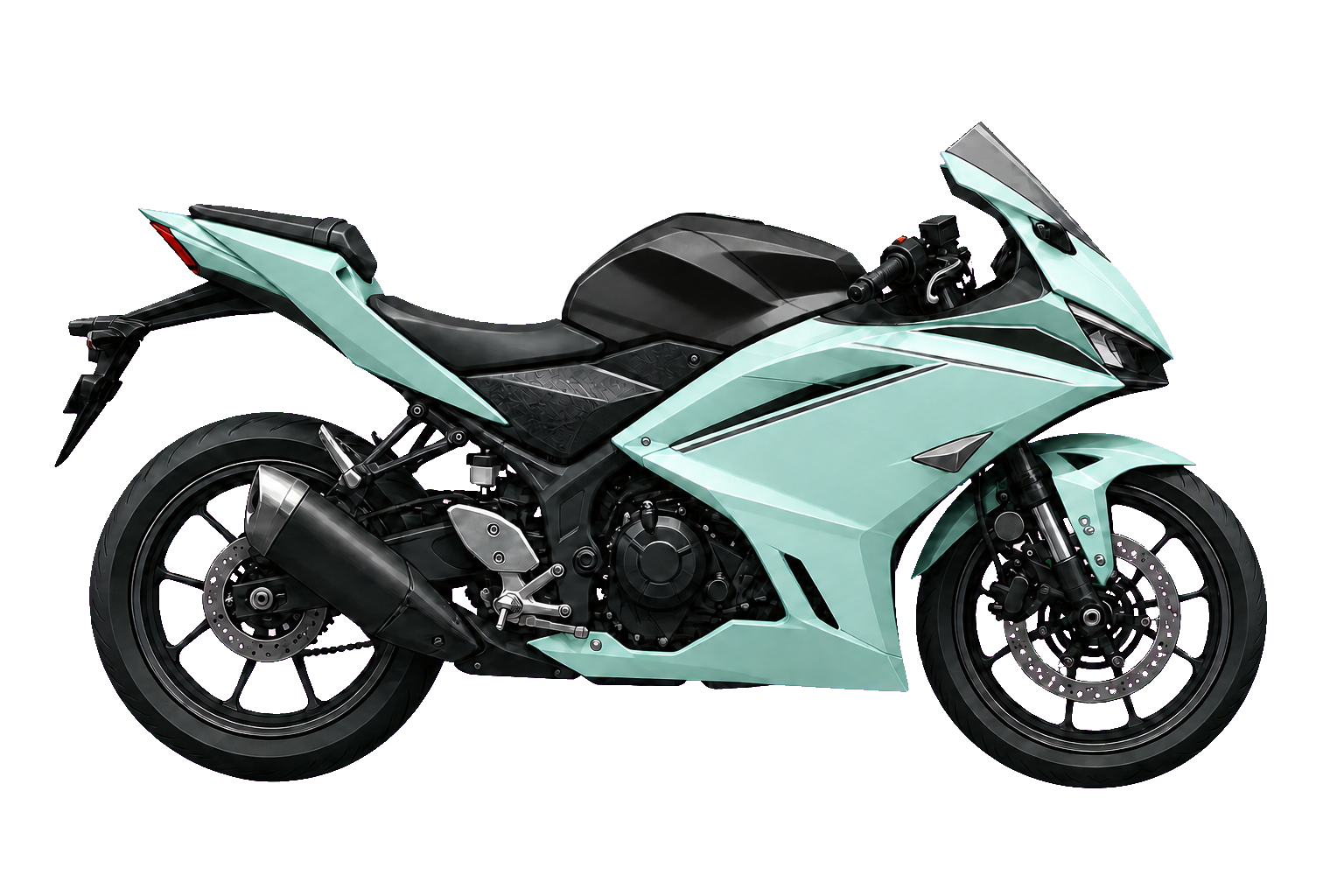 YZF-R25 ペールブルーイッシュグリーンソリッド2を参考にした非公式イラスト