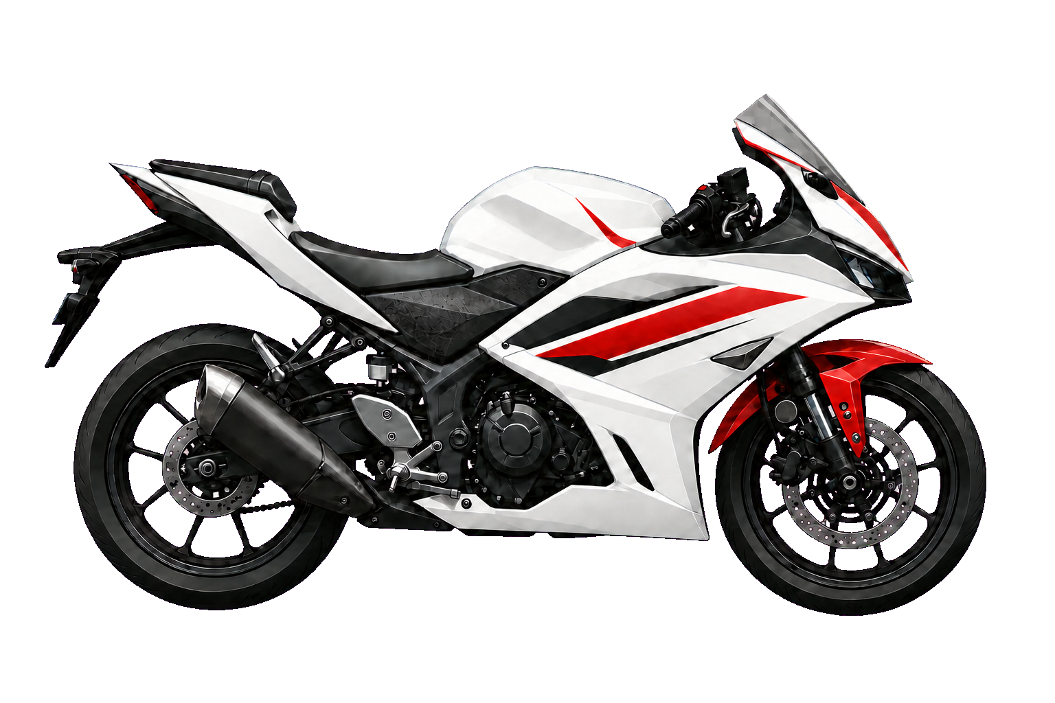YZF-R25 ホワイトメタリック6を参考にした非公式イラスト