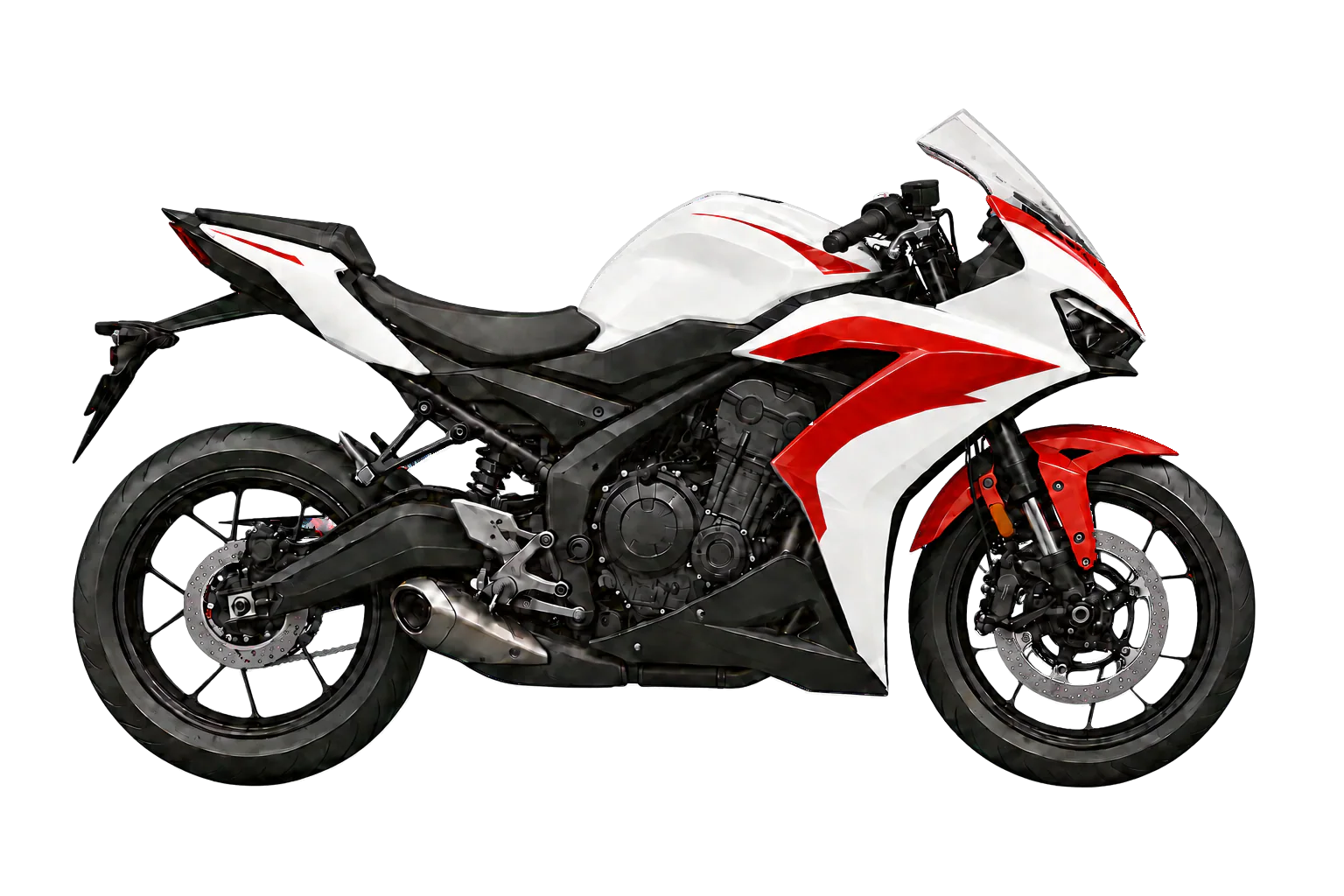 YZF-R25 ホワイトメタリック6を参考にした非公式イラスト