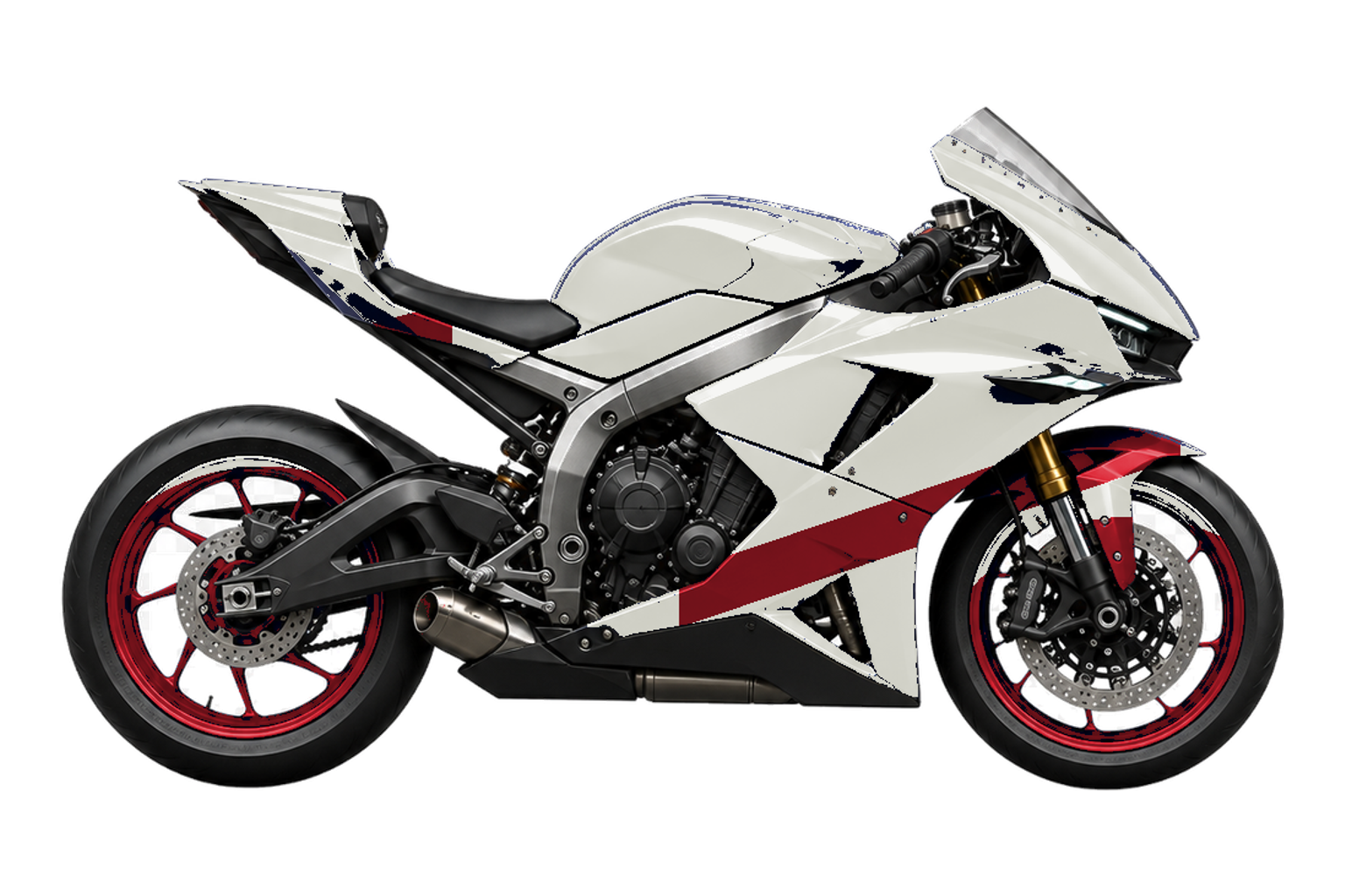 YZF-R9 ブルーイッシュホワイトパール1（70th Anniversary Edition）を参考にした非公式イラスト