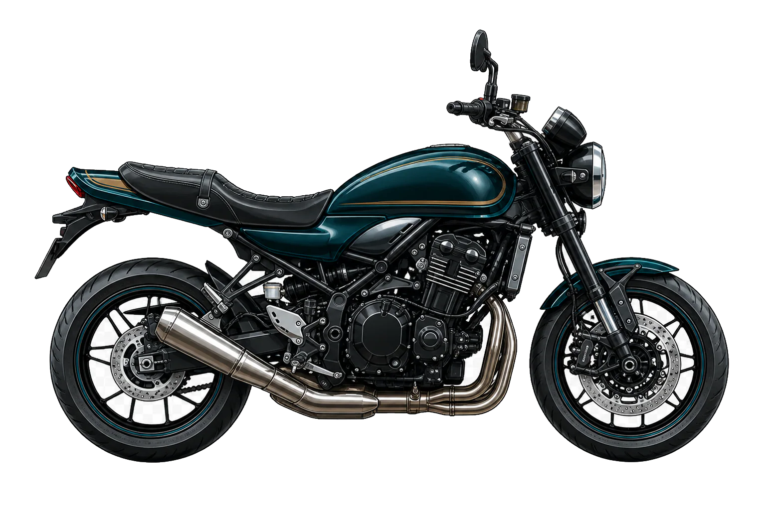 現行Kawasaki Z900RSの非公式イラスト